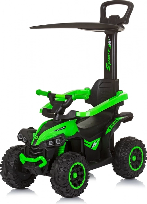 Draisienne avec tige de guidage et canopy vert ATV