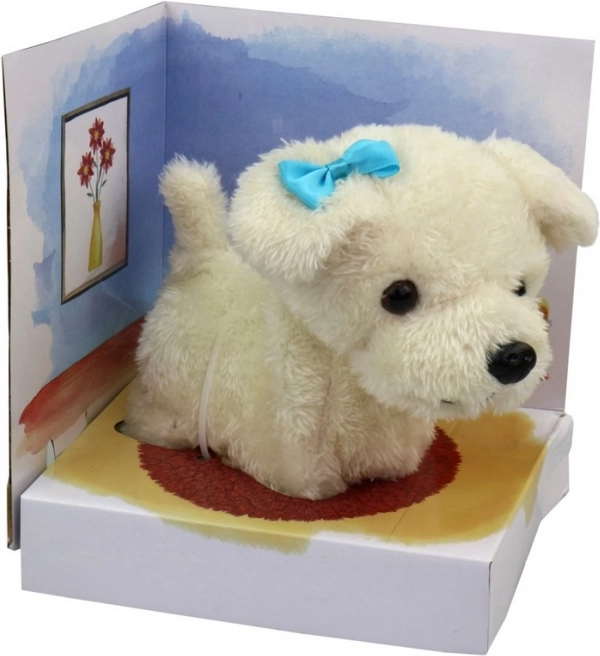 Chien en peluche marchant 15 cm