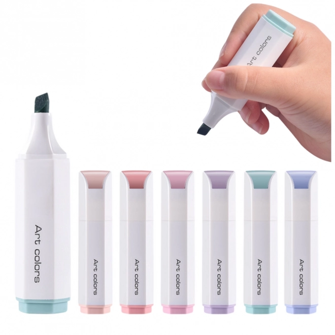 Ensemble de mini surligneurs couleurs pastel 6 pcs