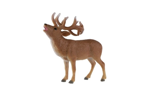 Cerf européen en plastique zooted 13cm dans un sac