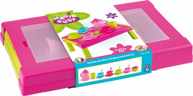 Androni Ensemble de café avec table pliante 2 en 1 - 17 pièces