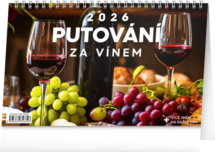 Calendrier de bureau Voyage autour du vin 2026