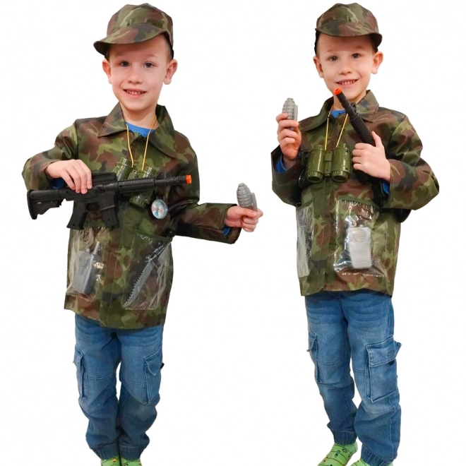 Costume de soldat pour le carnaval 3-8 ans