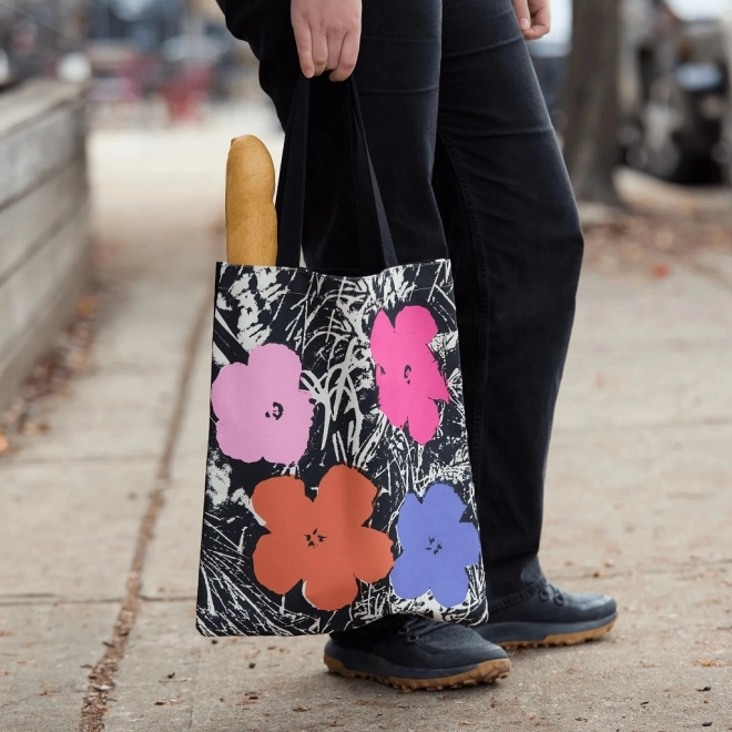 sac en toile Galison Warhol Fleurs