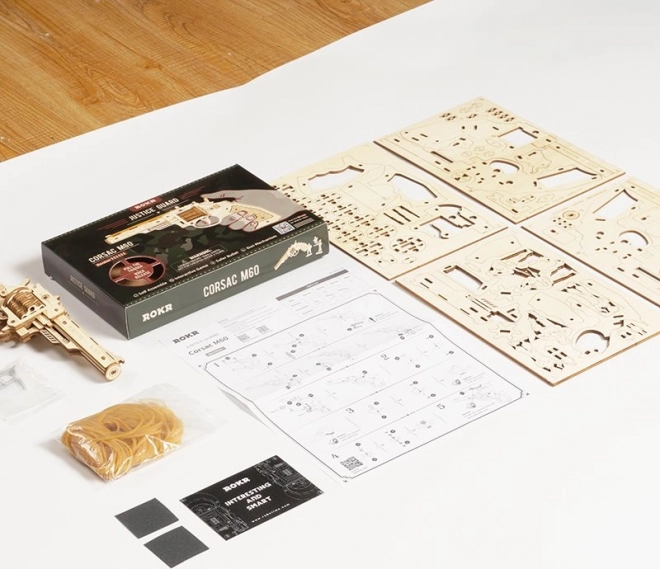 Puzzle mécanique en bois 3D Revolver Corsac RoboTime