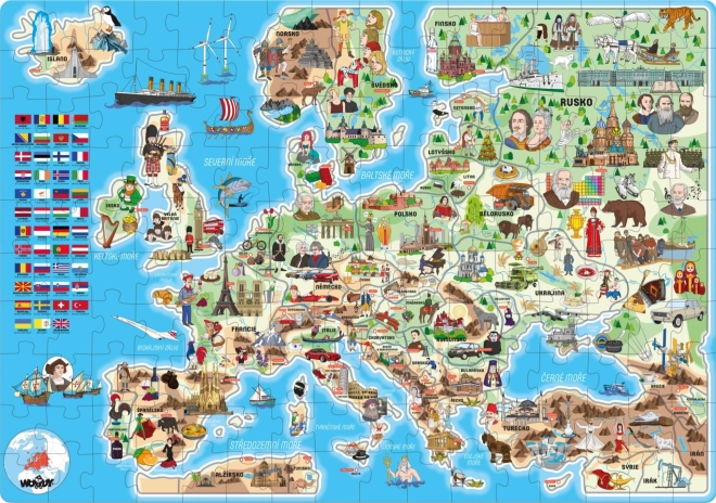 Puzzle carte de l’Europe 160 pièces