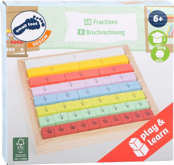 Tableau éducatif Small Foot coloré fractions