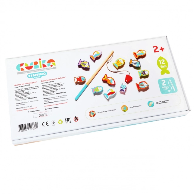 CUBIKA 13739 Rybolov - jeu en bois 14 pièces