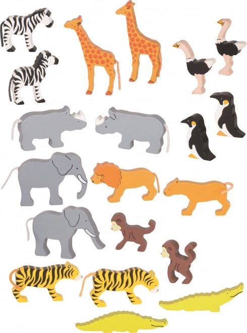 Animaux en bois Goki - ensemble de 20 pcs