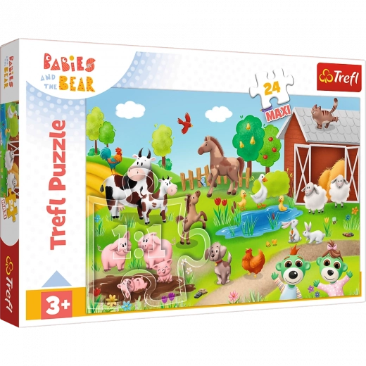 Puzzle 24 maxi BOBASKI ET ANIMAUX Trefl