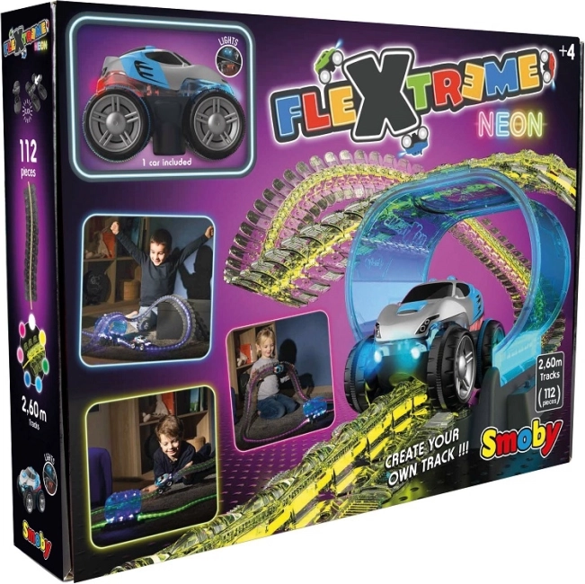 Smoby Flextreme Neon piste de course de démarrage avec voiture