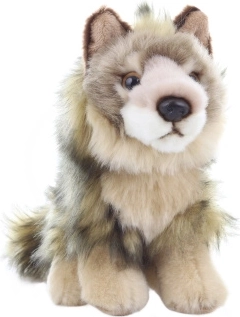coyote en peluche assis 18 cm