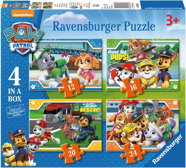 Puzzle Ravensburger PAW PATROL – 4 en 1 (12/16/20/24 pièces)