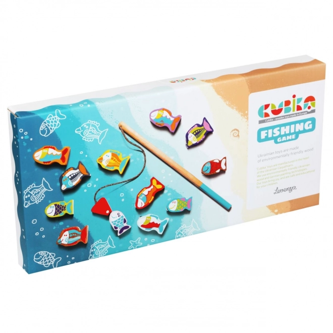 CUBIKA 13739 Rybolov - jeu en bois 14 pièces