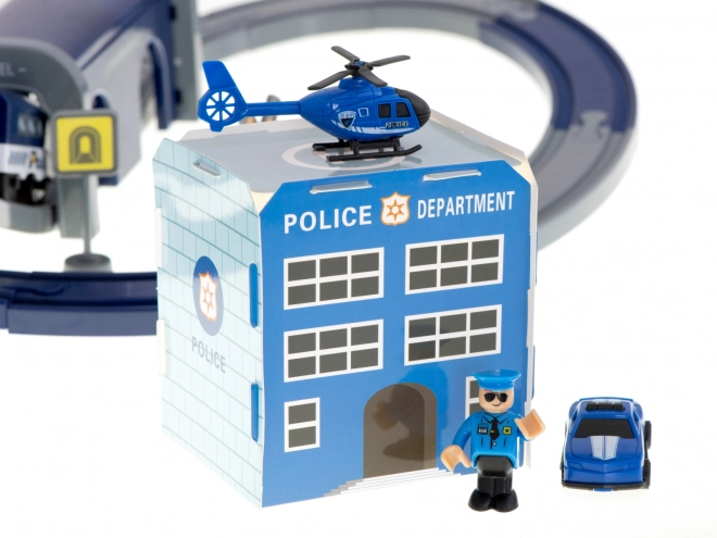 Circuit de train pour enfants - police