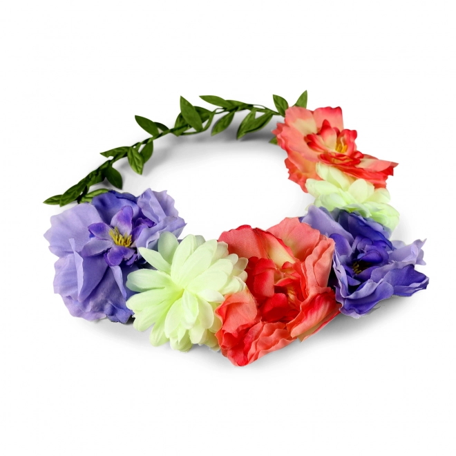 Couronne bandeau avec fleurs colorées
