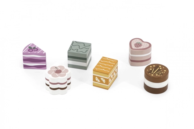 Gâteaux en bois 6 pcs