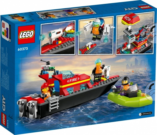 LEGO® City 60373 Bateau de Sauvetage des Pompiers et Canot