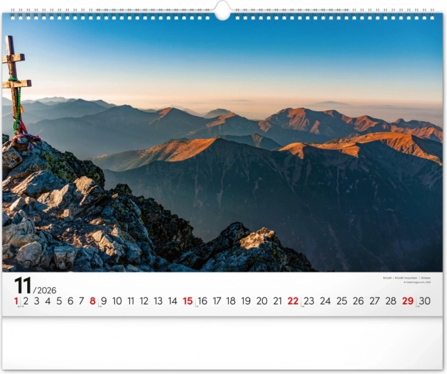 Calendrier mural Magiques Tatras 2026