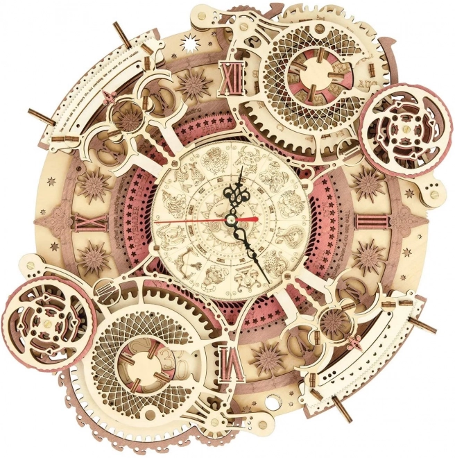 Puzzle Mécanique en Bois 3D RoboTime Horloge avec Calendrier
