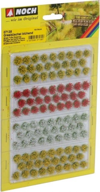 Touffes d’herbe fleuries lot de 104 pcs