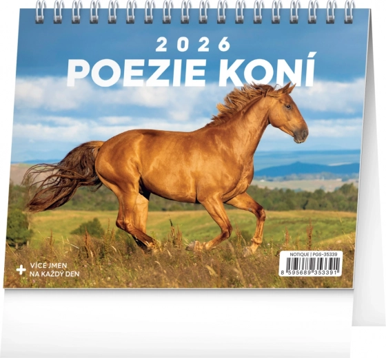 Calendrier de bureau Poésie des chevaux 2026