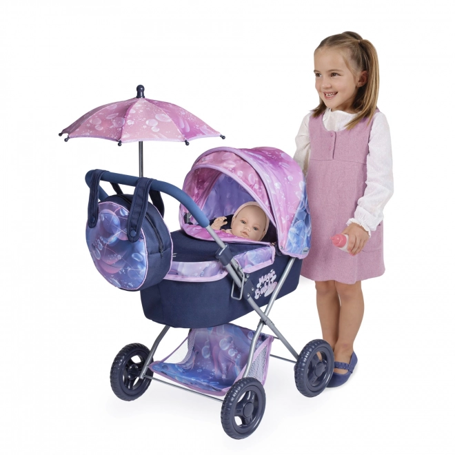 DeCuevas 85076 Poussette pliable pour poupées avec parasol et sac Magic Bubble 2024 - 60 cm