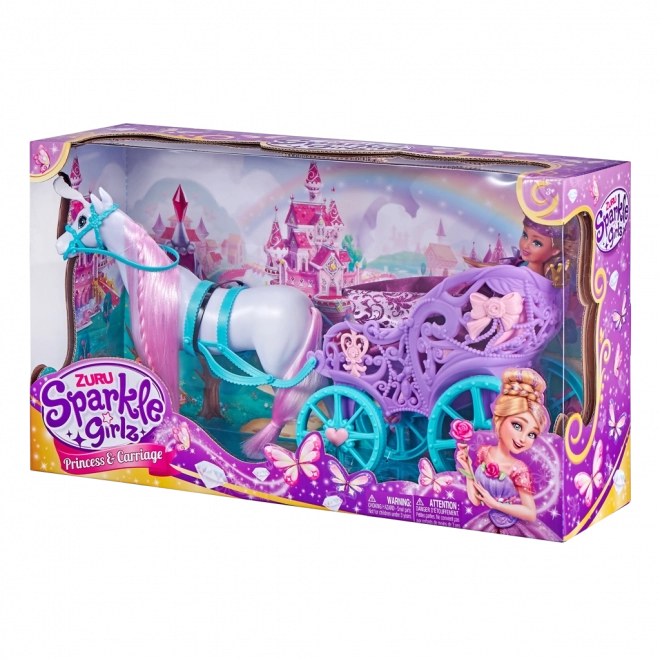Princesse Sparkle Girlz avec cheval et carrosse