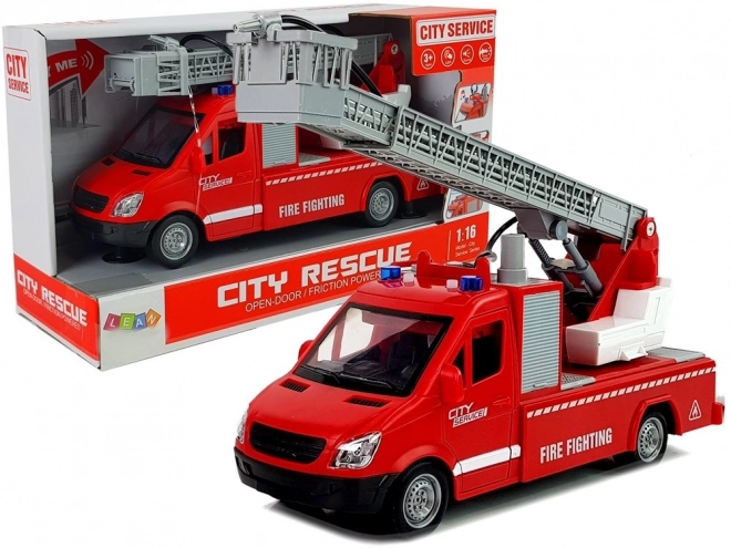 Camion de pompier à friction 1:16