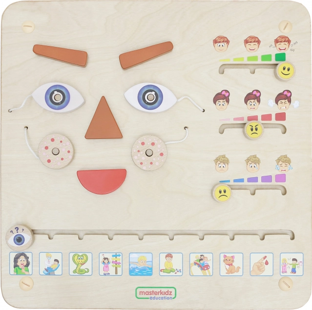Masterkidz tableau mural éducatif Comment te sens-tu ? Apprentissage Montessori des émotions