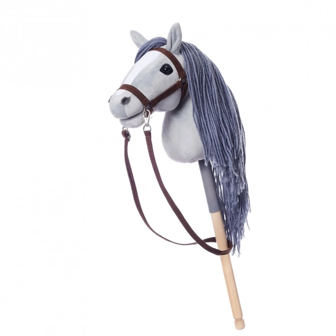 HOPPIHORSE cheval à bâton hobby horse taille A4 gris