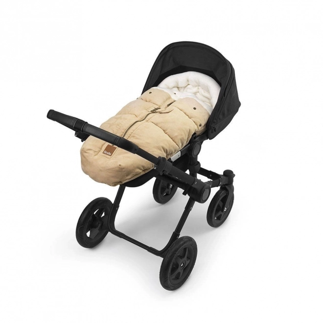 Elodie Details - Sac de couchage pour poussette - Aviator Noir – Beige/gris || Alcantara