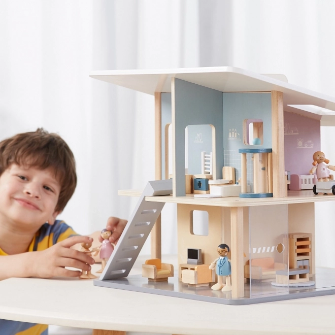 Poupées en bois pour maison de poupée