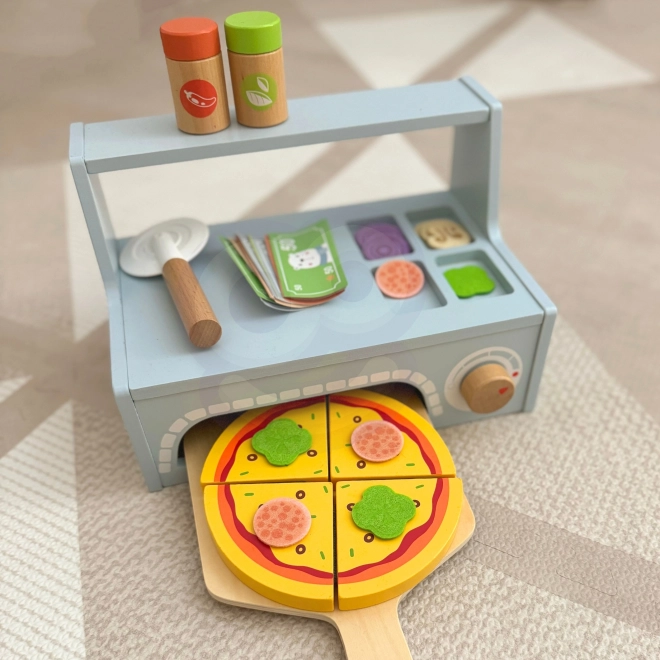 Ensemble de pizza en bois Tooky Toy avec accessoires