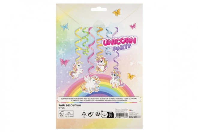 Décoration suspendue - licorne 6pcs
