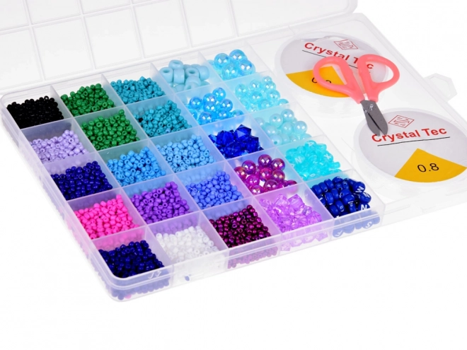 Perles colorées et cristaux pour la création de bracelets