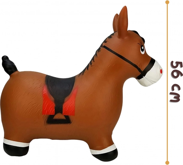 Cheval en caoutchouc sauteur Woopie avec pompe