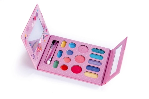 Ensemble de maquillage pour enfants beauted palette avec miroir à fermeture magnétique 11x14,5x1cm sous cellophane