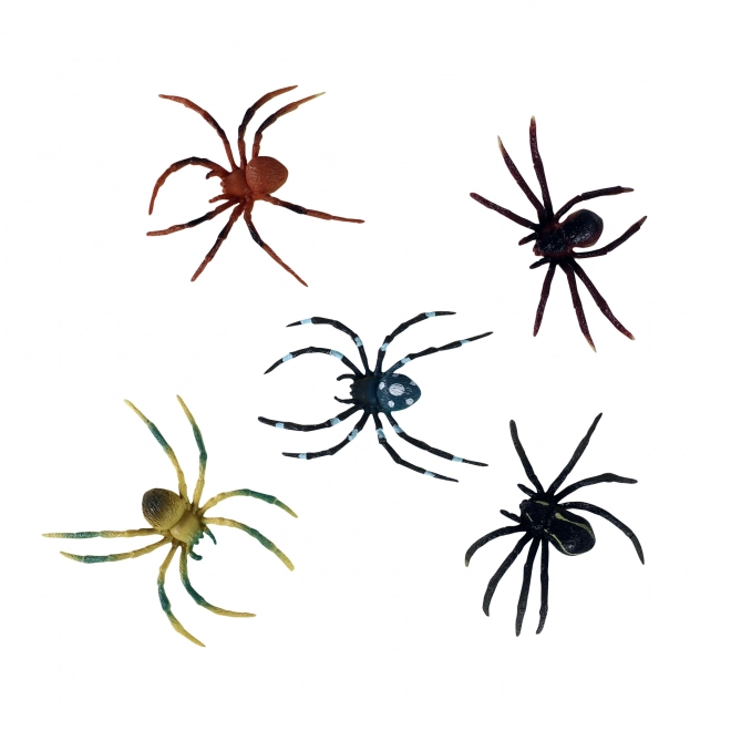 Set de faux araignées en plastique décoratives 5 pcs