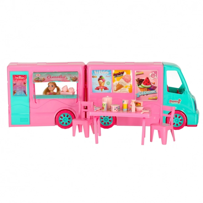 Camping-car pour poupées avec food truck