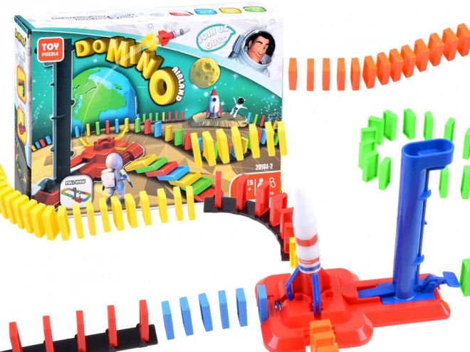 Domino cosmique avec fusée - jouet éducatif