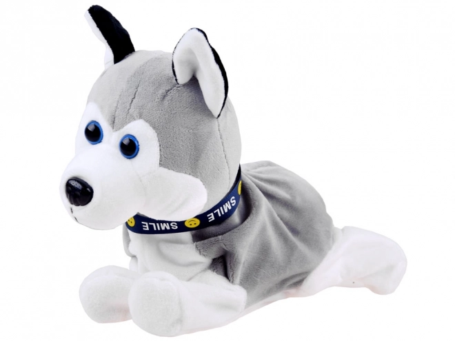 Chien Husky en peluche interactif