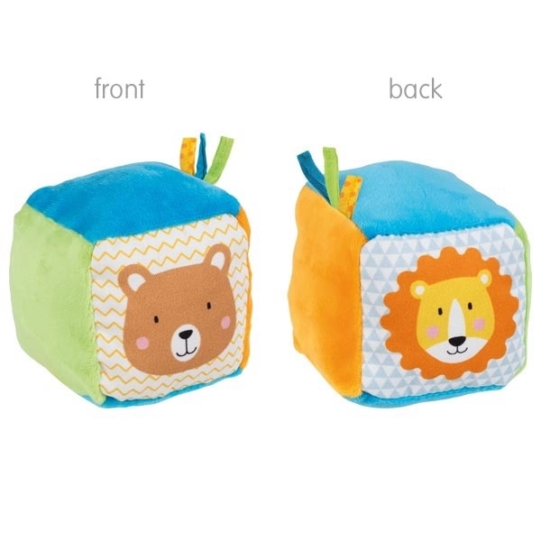 Cube motorique en textile Ours/Lion Goki
