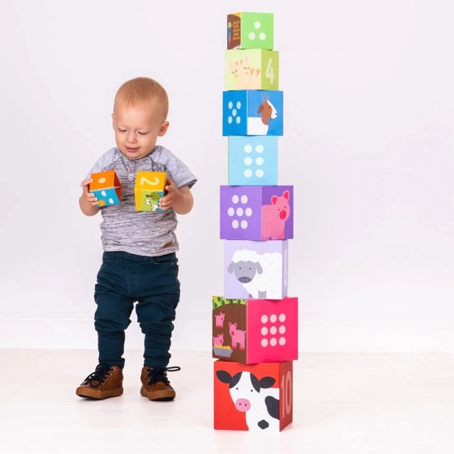 Bigjigs Toys Cubes didactiques ferme