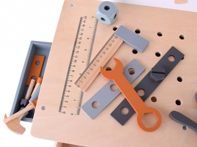 Ensemble d'atelier en bois pour enfants avec outils