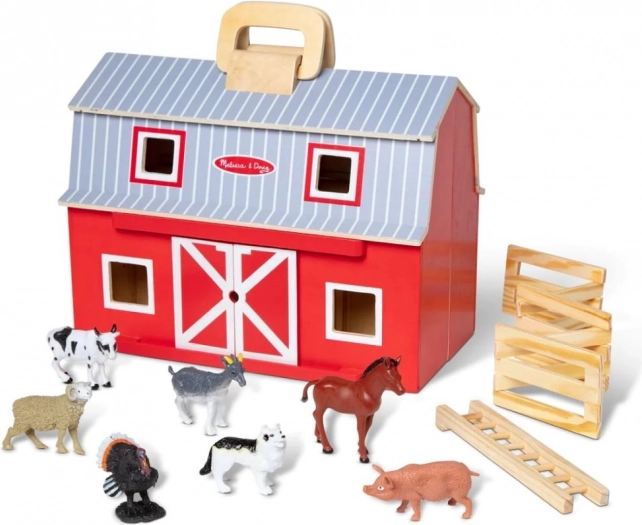 Grande étable avec animaux
