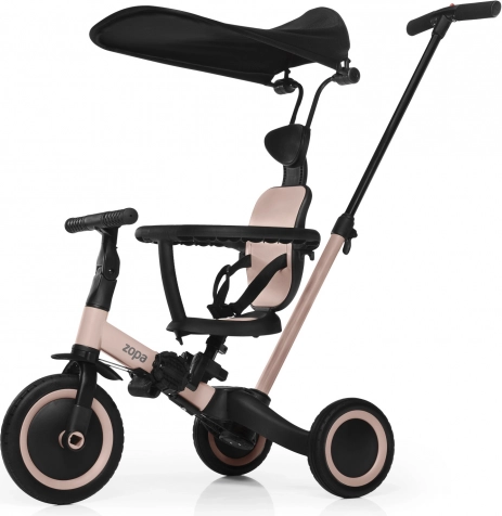 Tricycle ZOPA Razor Pro 6-en-1 Coral Pink avec barre de guidage
