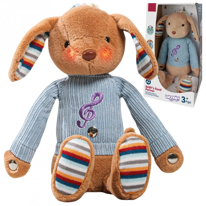 Chien en peluche interactif avec mélodie et lumière