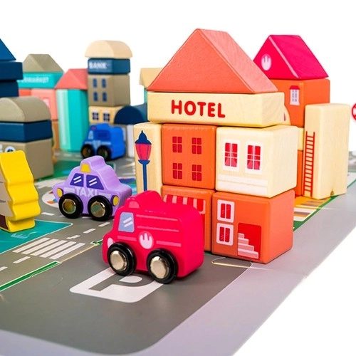 Blocs de bois 115 pièces - ville 23519