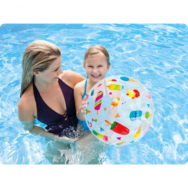 Balle gonflable avec motifs - 51 cm